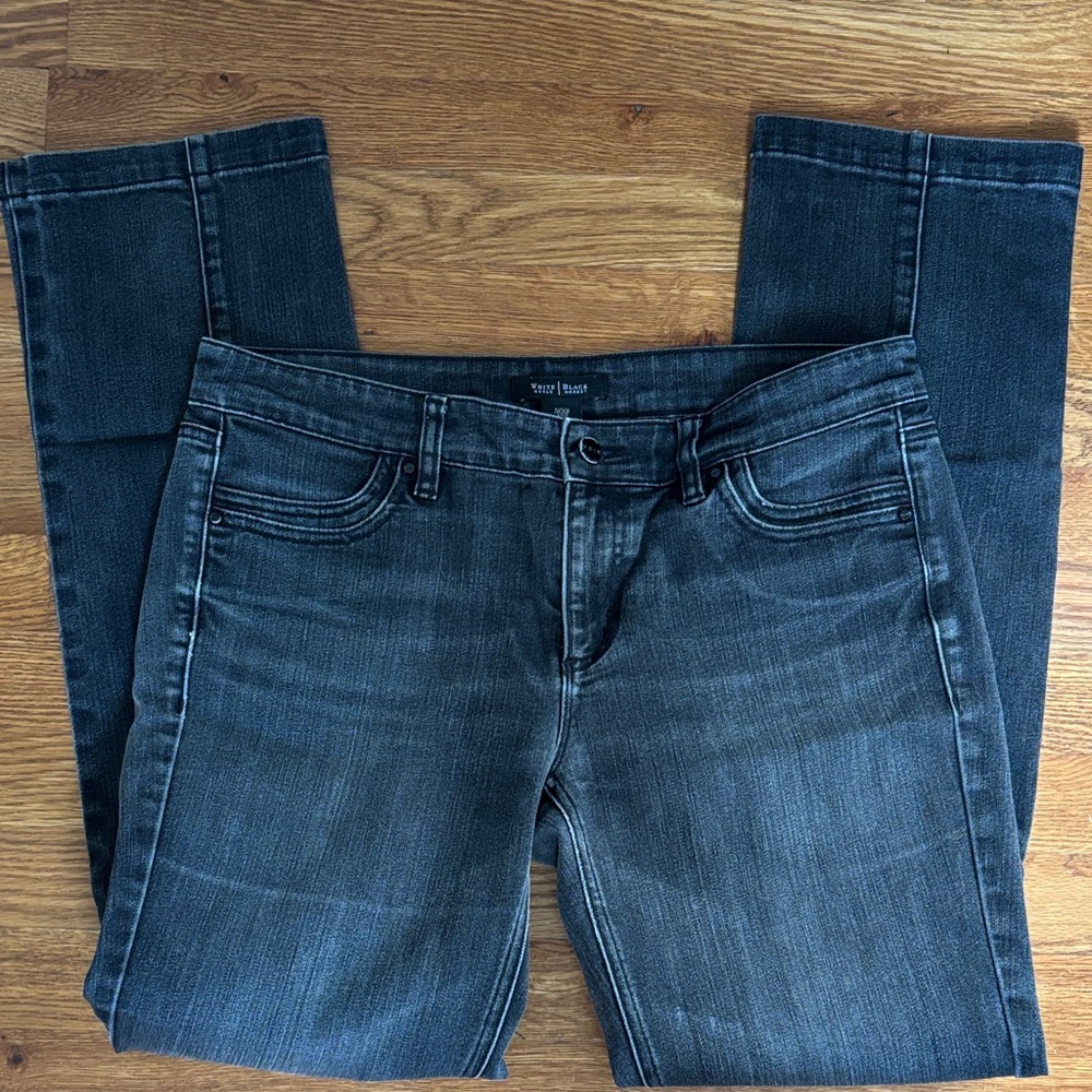 White House Black Market gray Wash Straight Leg Jeans